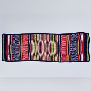 Vintage Echo Striped Silk Scarf